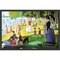 Amanti Art Sunday Afternoon on the Island of La Grande Jatte 1884 1886 by Georges Seurat Framed Wall Art Print (37 in. W x 25 in. H), Simply Satin Black Frame
